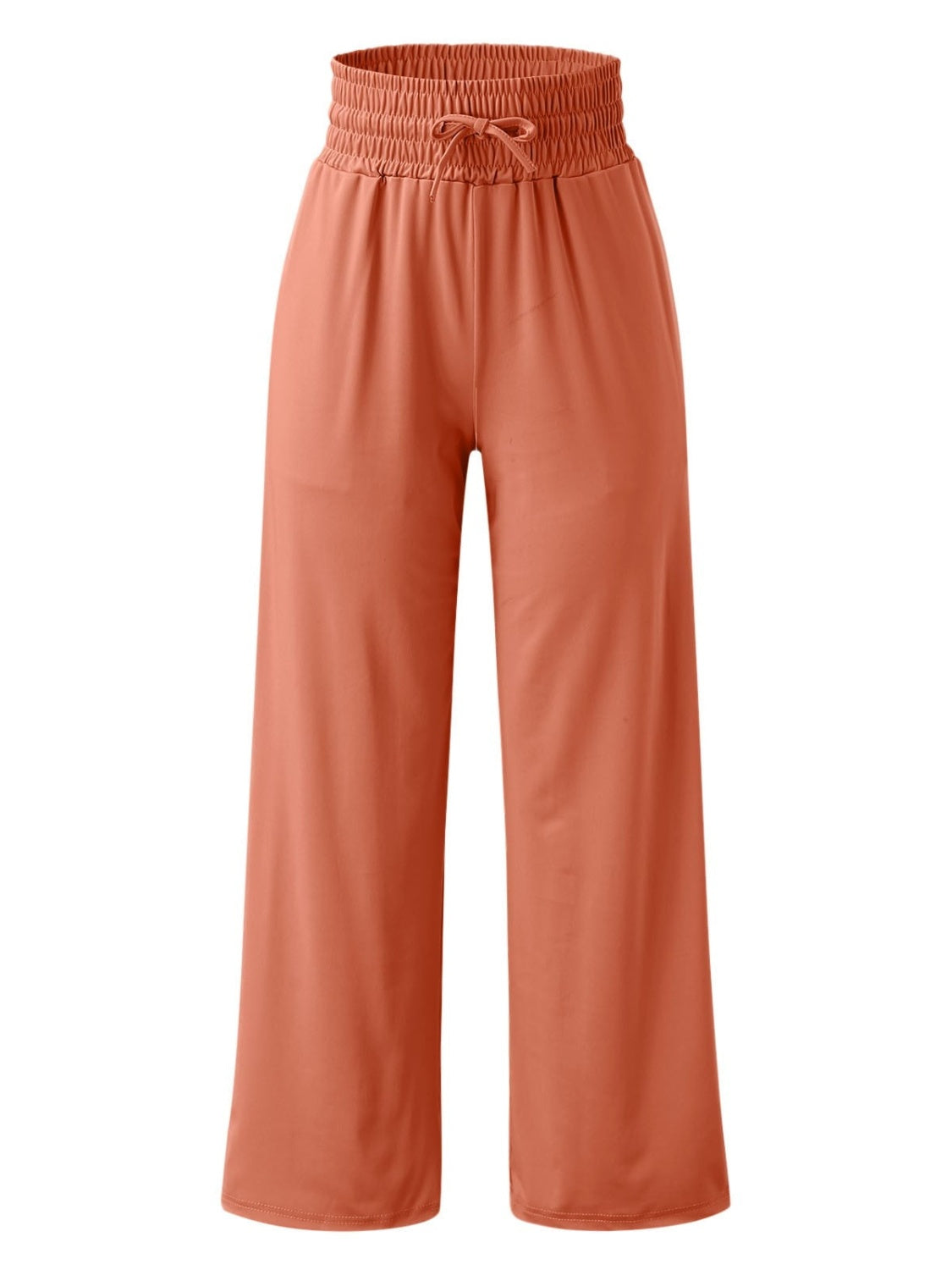 ElegantEase Full Size Drawstring High Waist Wide Leg Pants