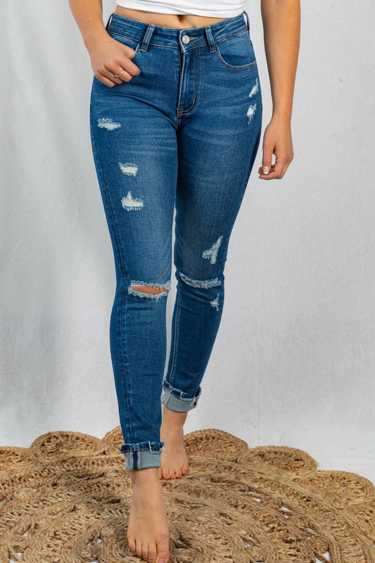 Edgy High Rise Jeans