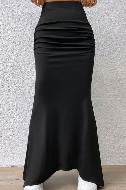 Luxe Ruched Maxi Skirt