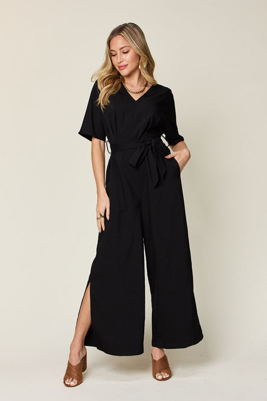 Twilight Elegance Tie-Front Jumpsuit