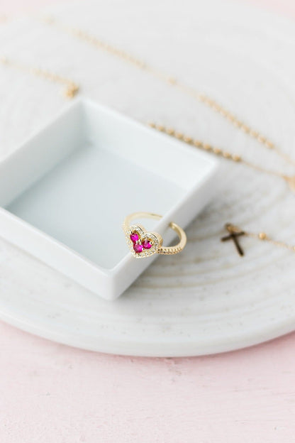 Adjustable Heart Ring - Foxy Bee Jewels