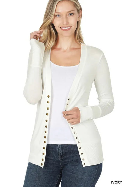 Snap On It Cardigan *Final Sale*