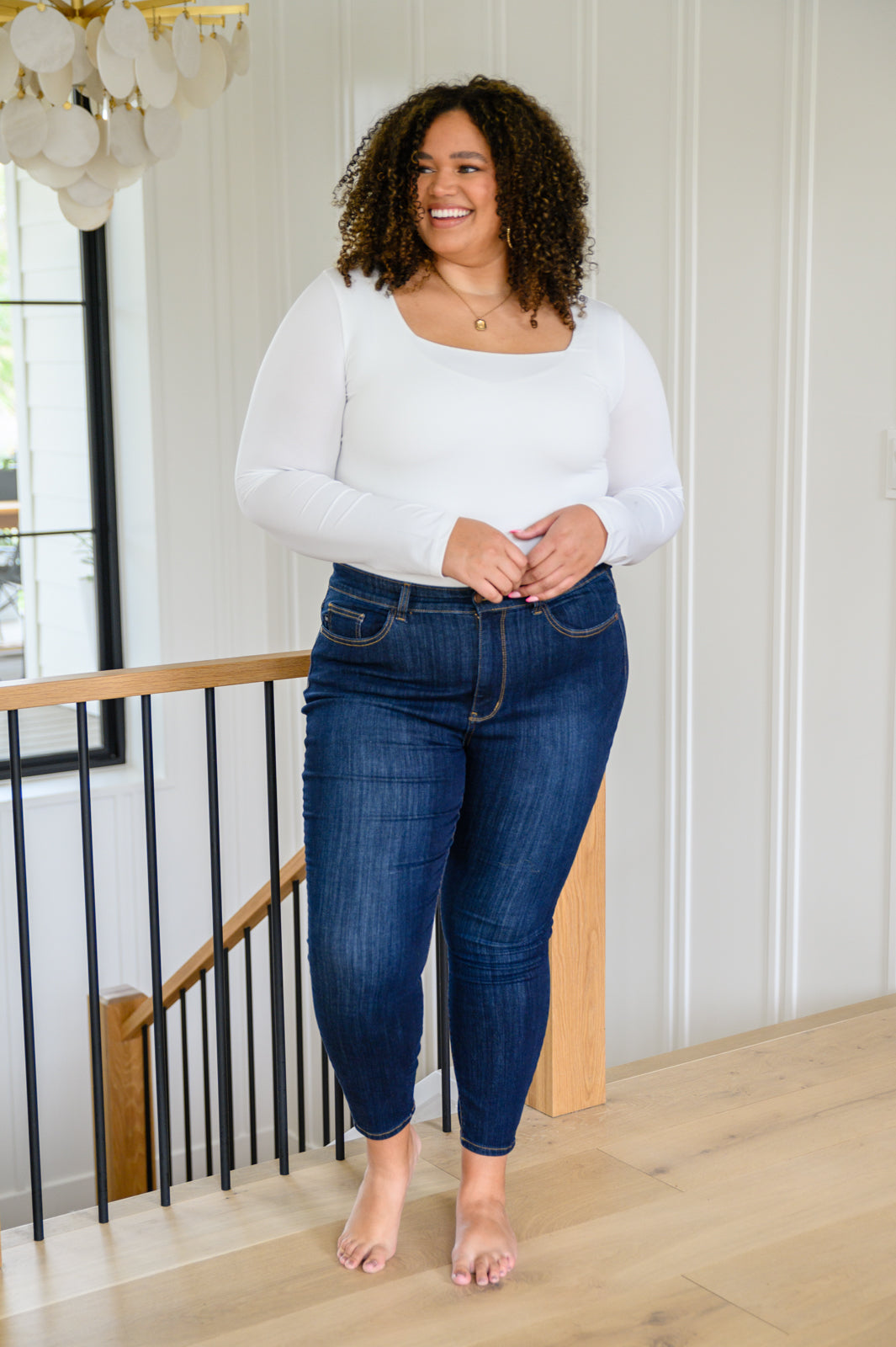 Georgia Back Yoke Skinny Jeans with Phone Pocket