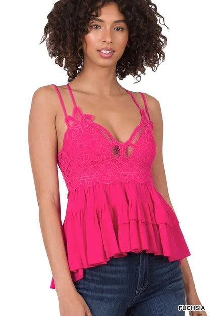 Be Sassy Ruffle Crochet Top *Final Sale*