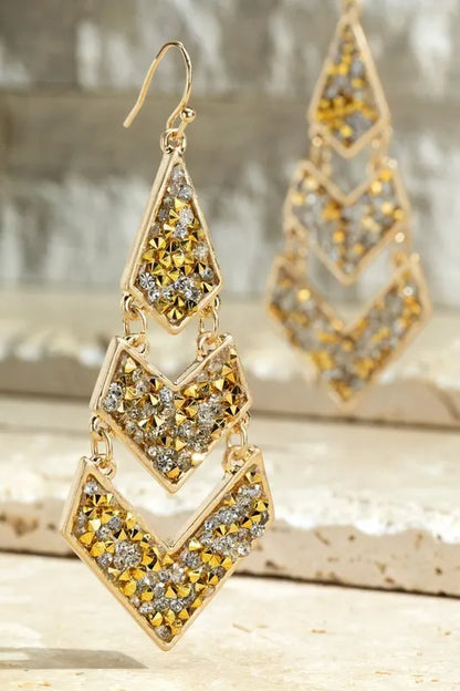 Pave Stones Earrings *Final Sale*