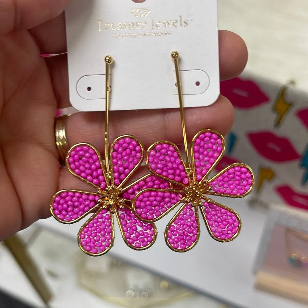 TJ Drop Daisy Earrings *Final Sale*